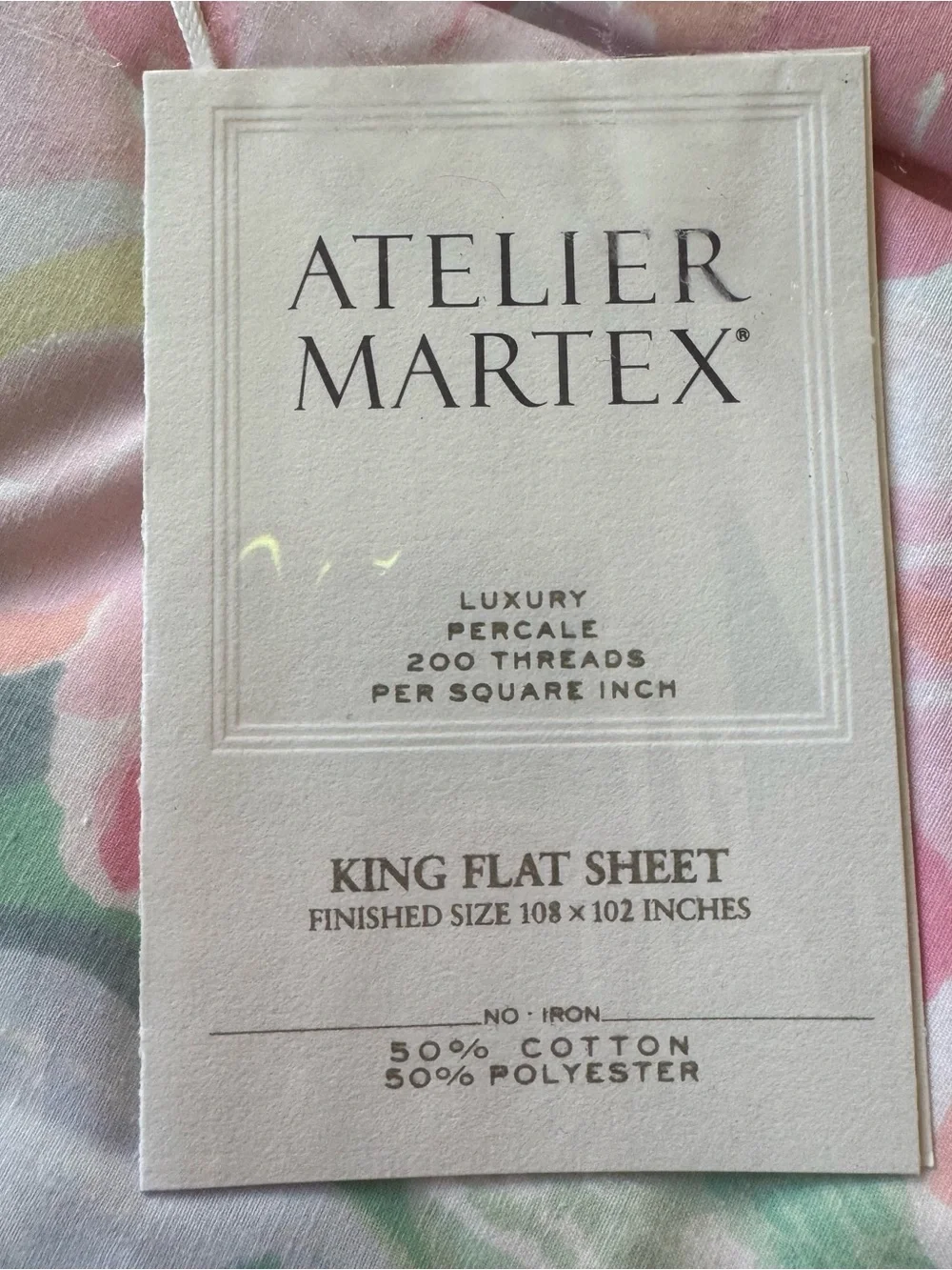 80s ATELIER MARTEX Claude Monet Lilies King Set Flat Fitted Sheets Pillow Cases